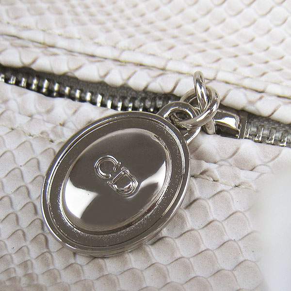 Christian Dior 1886 Snake Leather Shoulder Bag-Gray